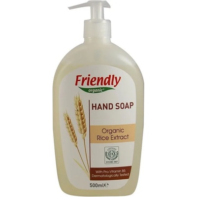 Friendly Organic Течен сапун за ръце Friendly Organic - С екстракт от ориз, 500 ml