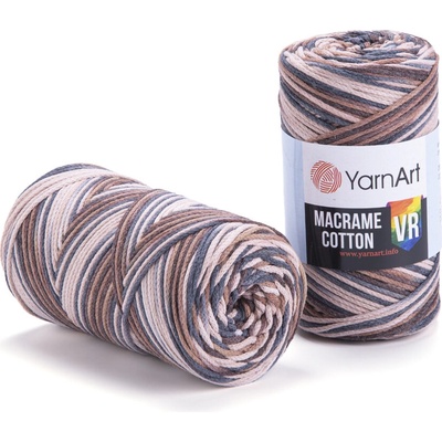 Yarn Art Macrame Cotton VR 928 šedá, béžová, hnědá