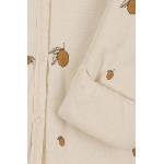 Konges Sløjd Бебешки памучен къс гащеризон NEWBORN ONESIE WITH HOOD (KS2601)