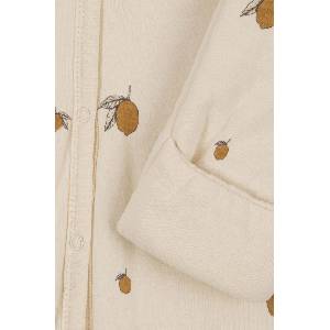 Konges Sløjd Бебешки памучен къс гащеризон NEWBORN ONESIE WITH HOOD (KS2601)