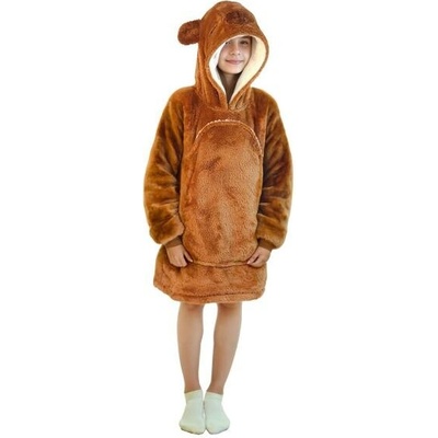 Cozy Noxxiez CH327 Kapybara hřejivá televizní mikinová deka s kapucí