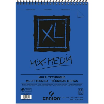 Canson XL Mix Media blok 300 g A530 listov špirálová väzba