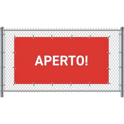 Jansen Display Standardní banner na plototevřeno italština Červené, 2000 x 1000 mm