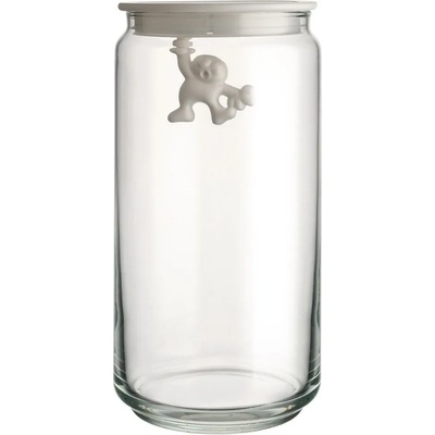 Alessi Кухненски буркан за съхранение GIANNI 1, 4л, с бял капак, стъкло, Alessi (ALAMDR06W)