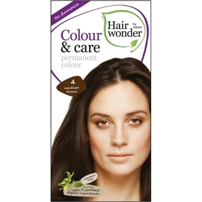 Hairwonder Colour&Care 4 Středně hnědá barva na vlasy 100 ml