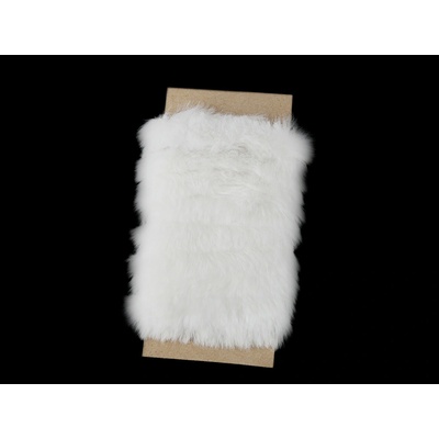 Oděvní / dekorační kožešinový proužek plochý, řezaný šíře 2 cm Varianta: 1 Off White, Balení: 1 ks 57756/147162/265473