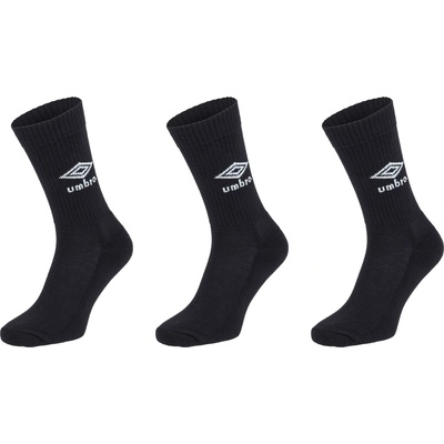 Umbro SPORTS SOCKS 3 PACK čierna biela
