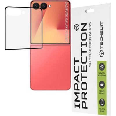 Techsuit Протектор за дисплей [преден екран] - Techsuit 111D Full Cover / Full Glue - Samsung Galaxy Z Flip7 - Черен