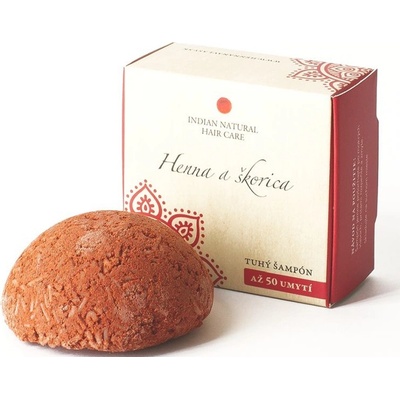 Indian Natural Haircare tuhý šampón Henna a Škorica 60 g