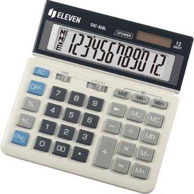 Eleven kalkulačka SDC868L, černo-bílá, stolní, dvanáctimístná