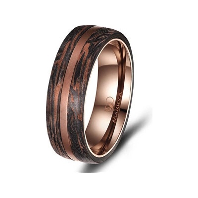 Marrya CB 08 Pánský snubní prsten chirurgická ocel karbon