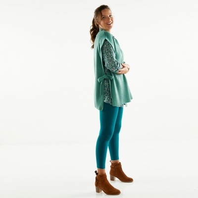 Súprava 2 legín s pružným pásom tmavozelená/čierna