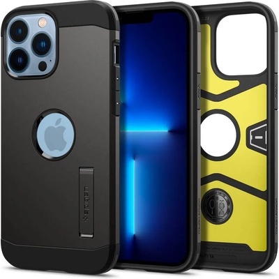Spigen Tough Armor Case - хибриден кейс с най-висока степен на защита за iPhone 13 Pro (тъмносив)