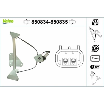 Mechanizmus zdvíhania okna VALEO 850834