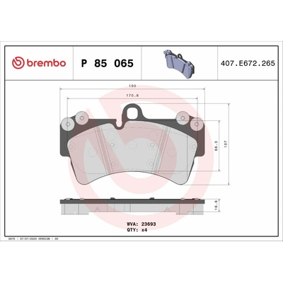 BREMBO Súprava brzdových doštičiek P 85 065