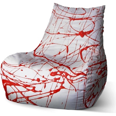 Sablio sedací vak Bean Krvavé cákance 100 x 90 x 45 cm