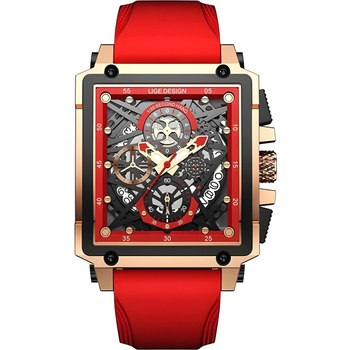 LIGE Часовник lige pe-23711 - Червен kp23711 (pe-23711)