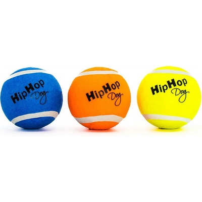 HIPHOP DOG Neónový v tme svietiaci tenis. lopta 6,5 cm 3 ks bal