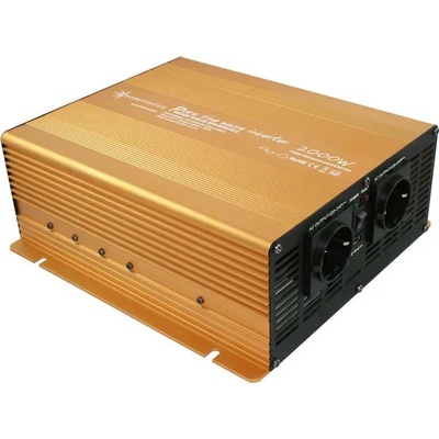 solartronics Инвертор np 12v 2000 w usb 2.1a Пълна синусоида - златна серия (0212201ge)