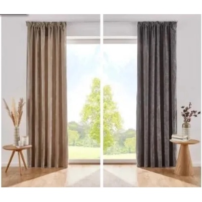 Дрейпари БГ Термо завеса от Шенил-Кадифе с пришита универсална ширит лента за окачване на релса или тръбен корниз, размер 245x140см. код-2022500