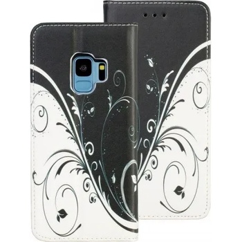 Image 1 of Samsung Страничен калъф тип тефтер за Samsung A730 A8 Plus (2018) Decor Book-черно и бяло