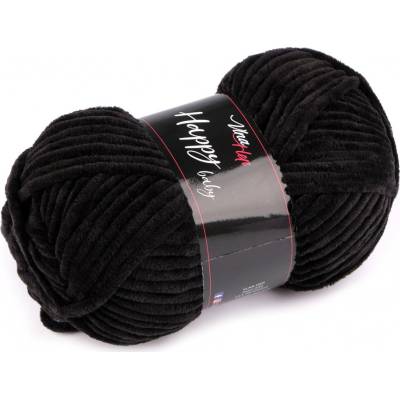 Stoklasa Pletací žinylková příze Happy Baby 100 g Balení: 1 ks, Varianta: 15 (4001) černá 15 (4001) černá