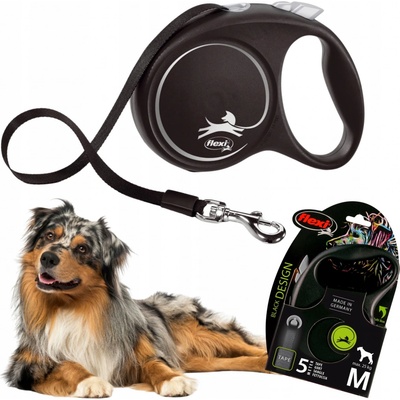 Flexi Vodítko Black Design pásek – Zboží Dáma