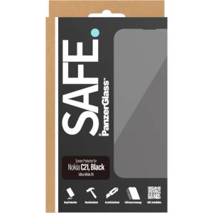 Panzer Стъклен протектор Safe за Nokia C21 CaseFriendly - Черен