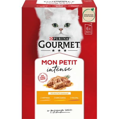 Gourmet mon Petit Cat Food - Птиче месо MIX 6x50g
