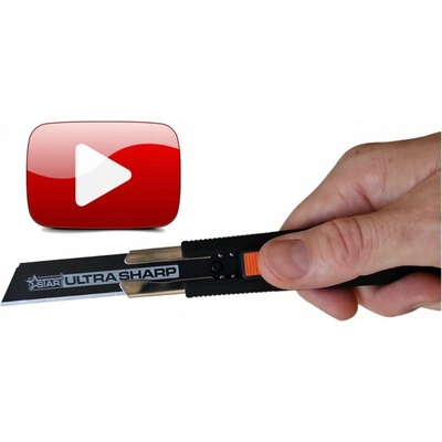 Nôž Instar čierny s vymeniteľnou čepeľou SK-2 18 mm
