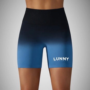 Legínovo Push-up kraťasy ombré tmavo modré