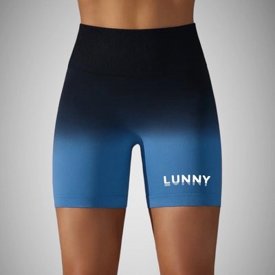 Legínovo Push-up kraťasy ombré tmavo modré