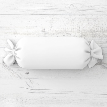 Biante Vankúš valec bonbon Rongo RG-045 Biely 15x60