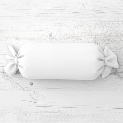 Biante Vankúš valec bonbon Rongo RG-045 Biely 15x40