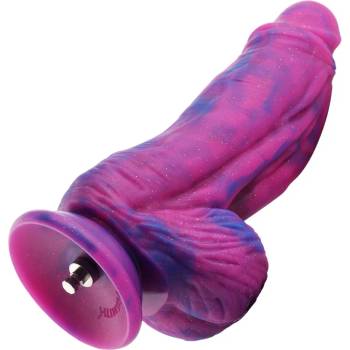 HISMITH HSA102 Huge Slightly Curved Silicone Dildo KlicLok 9.45" Pink-Purple