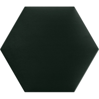 Čalouněný nástěnný panel HEXAGON 30x26 cm lahvově zelená MyBestHome