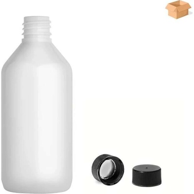 Via Plastová lahvička bílá s černým uzávěrem 115 ml 400 ks
