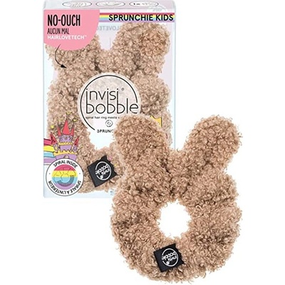INVISIBOBBLE Kids SPRUNCHIE Teddy - Plyšová detská ozdobná gumička s uškami - hnedá
