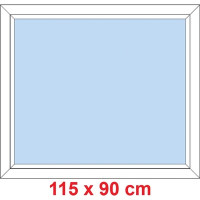 Soft Plastové okno 115x90 cm FIX neotevíravé Bílá