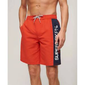 Superdry Бански гащета Superdry Sportswear Logo 19´´ swimming shorts - Red (Apple Red)