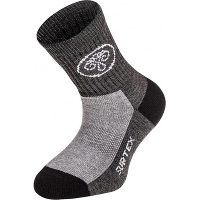 Surtex dětské merino ponožky volný lem Šedá