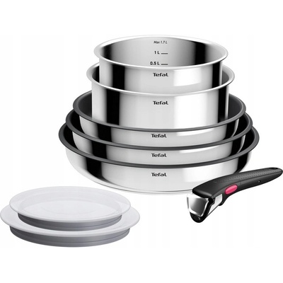 Tefal Sada hrnců Ingenio Cook Eat 8 dílů nerezová ocel nepřilnavá