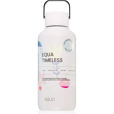 Equa Timeless nerezová láhev na vodu malá barva Flower Power 600 ml