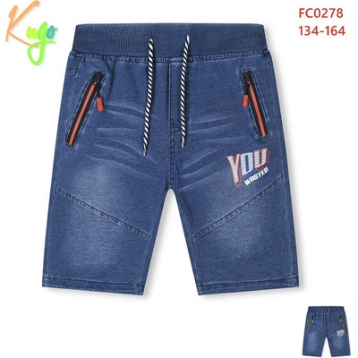 Kugo chlapecké kraťasy FK0278 oranžový zip
