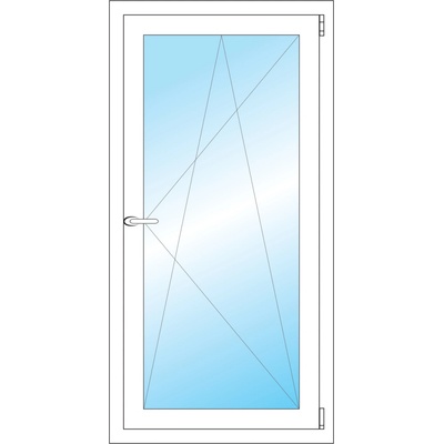OKNA HNED Plastové okno 63x124 cm (630x1240 mm) bílé otevíravé a sklopné pravé