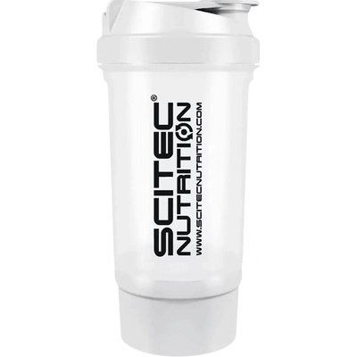 Scitec Šejkr Traveler 500 ml + zásobník - biela