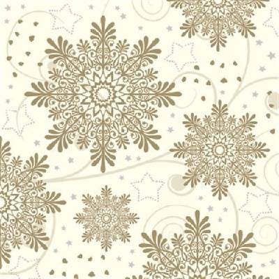 TaT servítky Snowflakes cream 33x33cm