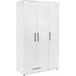 TopMebel Трикрилен гардероб Bianco TopMebel от меламин в бял цвят 103x52x187cm