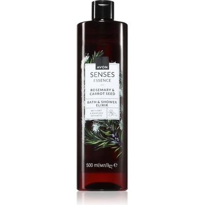 Avon Senses Essence Rosemary & Carrot Seed кремообразен душ-гел и гел за вана 500ml