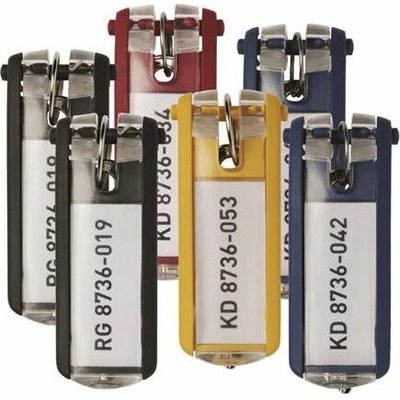 Přívěsek na klíče DURABLE "KEY CLIP" plastová různé barvy 6 ks